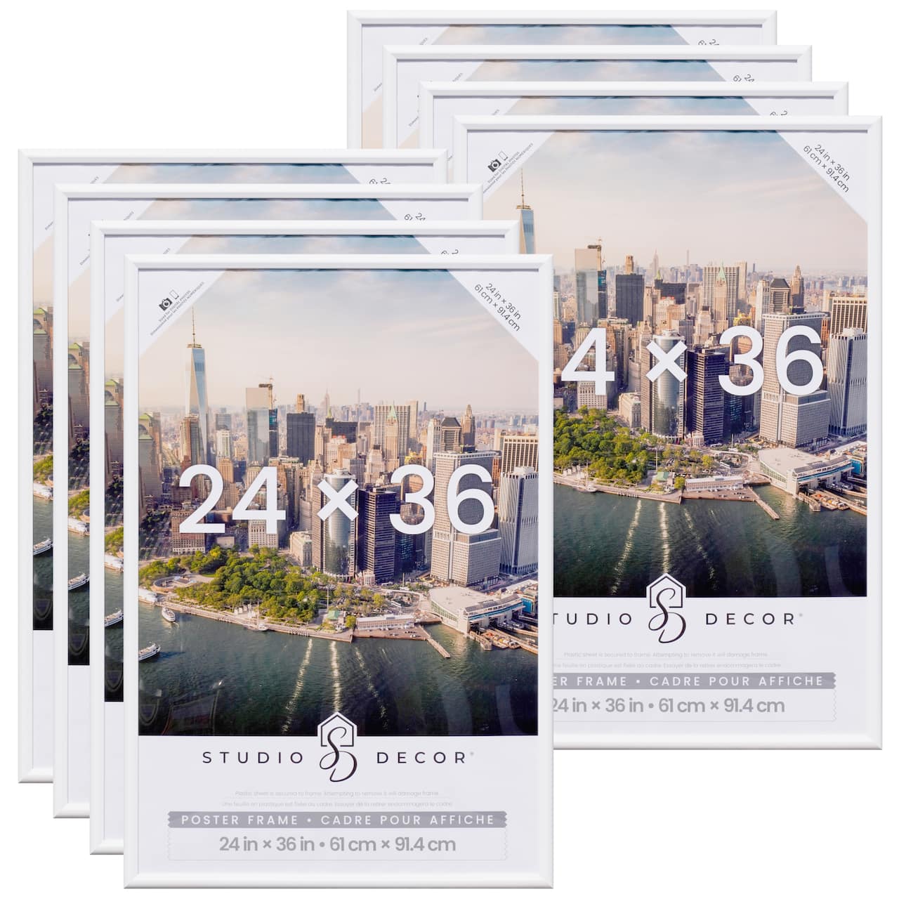 8 Pack: 24" x 36" White Poster Frame by Studio Décor™